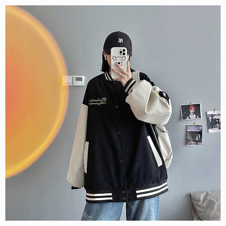 Áo Khoác Nhung  BOMBER Chữ C nam nữ ,áo khoác nam nữ unisex.Hàng Quảng Châu cao cấp chất lượng loại một. | BigBuy360 - bigbuy360.vn