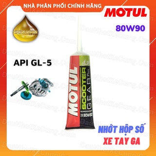 Nhớt hộp số xe tay ga motul scooter gear plus 80W90 120mL