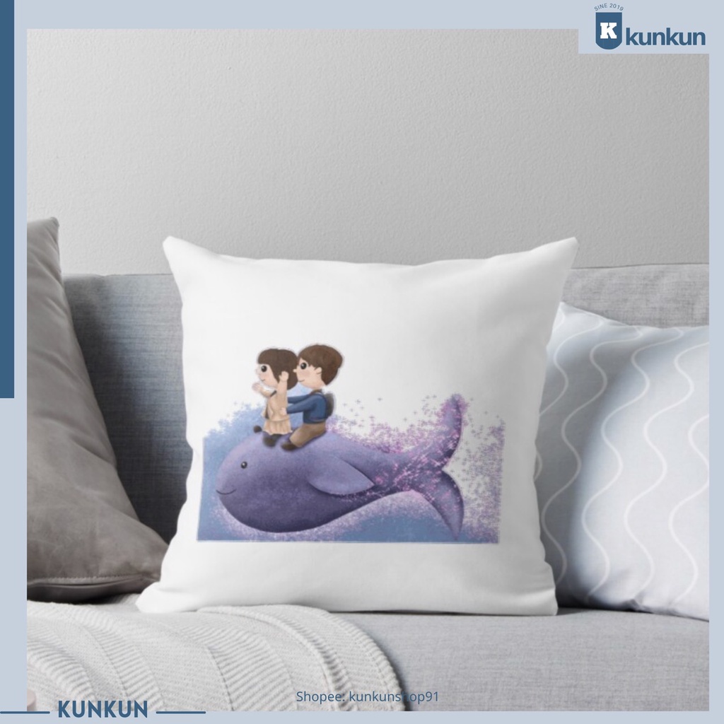 Gối Vuông In Hình Phim Nữ Luật Sư Kỳ Lạ Woo Young Woo, Park Eun Bin, Kang Tae Oh Gối K Drama