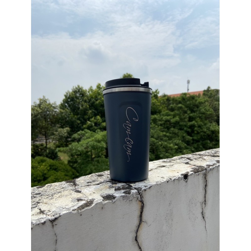 Ly Coffee Giữ Nhiệt inox 304 Xanh Navy Cao Cấp - Cốc Giữ Nhiệt Coffee Holic - Ly Coffee Khắc Tên - Feeling.vn