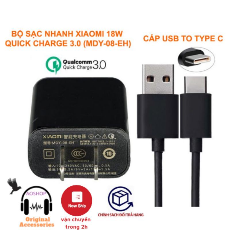 Bộ sạc nhanh xiaomi 18w quick charge 3.0