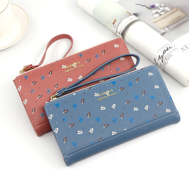 Ví Dài Nữ Có Khóa Kéo Thời Trang Giá Đỡ