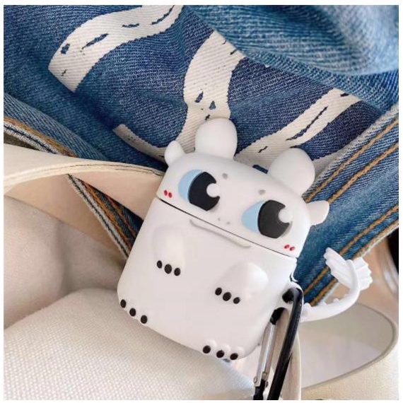 Ốp bảo vệ tai nghe Night Fury Black White Dragon tương thích với AirPods pro i12 1 / 2