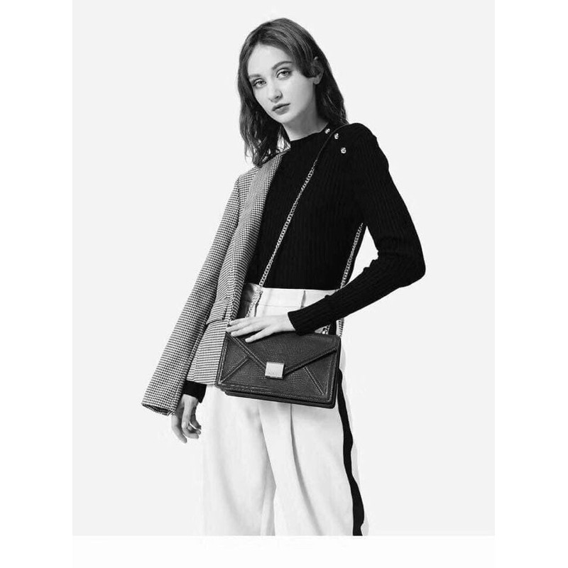 Túi xách bì thư vân kì nhông - clip shop tự quay hàng sẵn