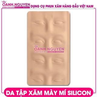 Da Tập Xăm Lông Mày, Mí Silicon 3D/ Tấm to + Dày