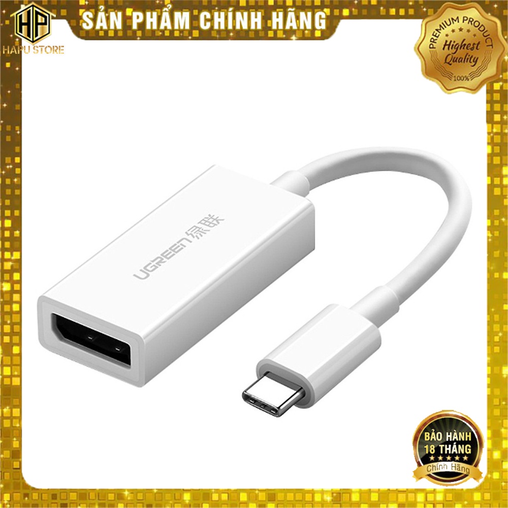 Cáp chuyển USB Type C sang Displayport Ugreen 40372 cao cấp - Hapustore