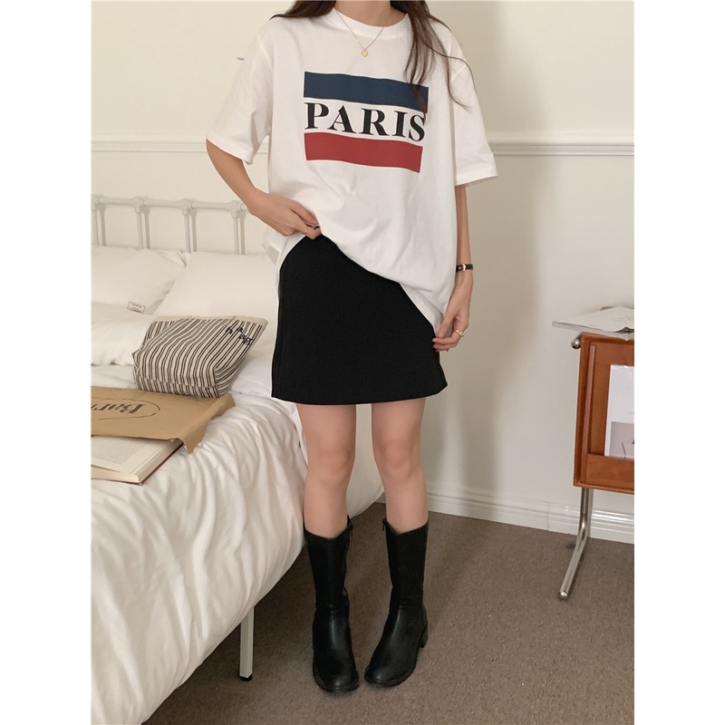 Áo Thun Tay Ngắn Dáng Rộng In Chữ Thời Trang Mùa Hè 50487