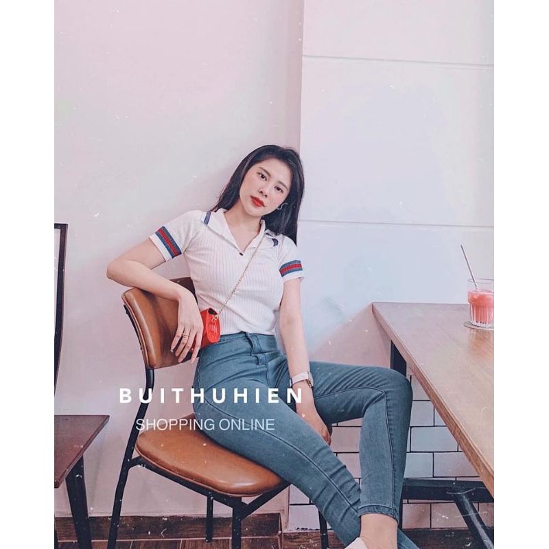 Áo len khuy cổ viền hàng QC