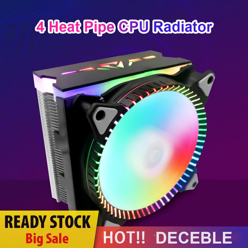 deceble T400i CPU Cooler 4 Copper Heatpipes 120mm RGB Fan for AMD LGA 115X 775 1366