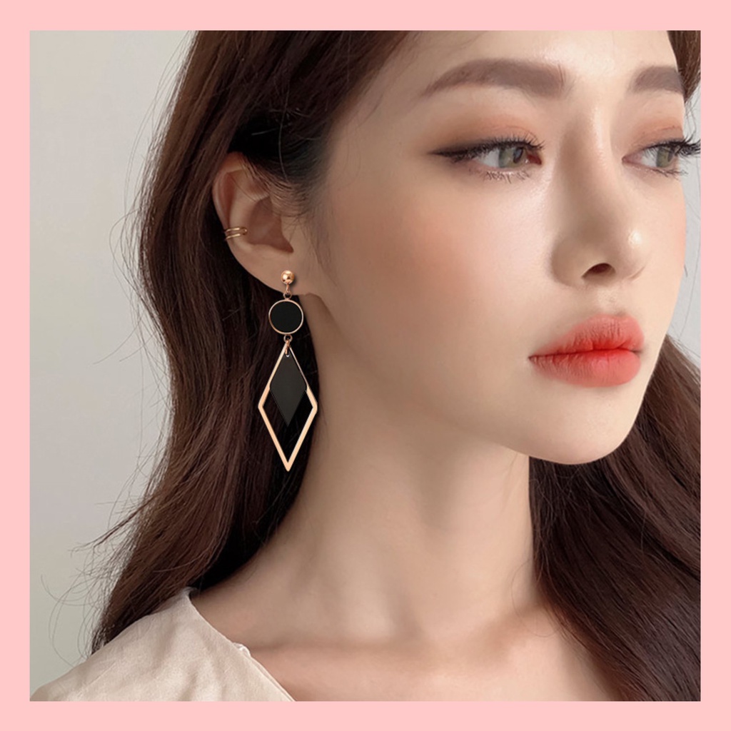 [BST] Bông tai, Khuyên Tai Dài Hình Học Bạc S925 Phong Cách Thanh Lịch Hottrend 2022 AnPhong Store.