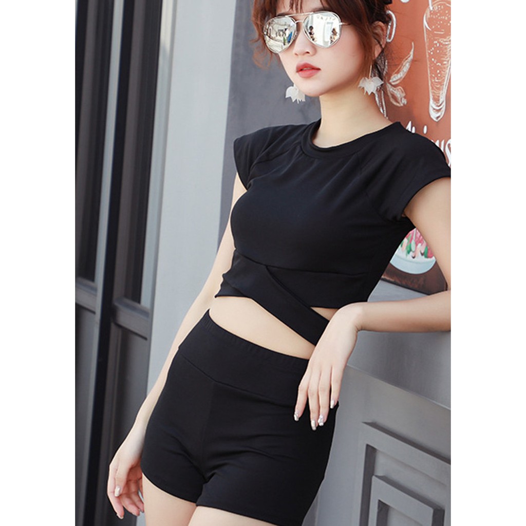 Đồ bơi kín đáo đi biển cạp cao áo tắm Hàn Quốc sexy BXE | BigBuy360 - bigbuy360.vn