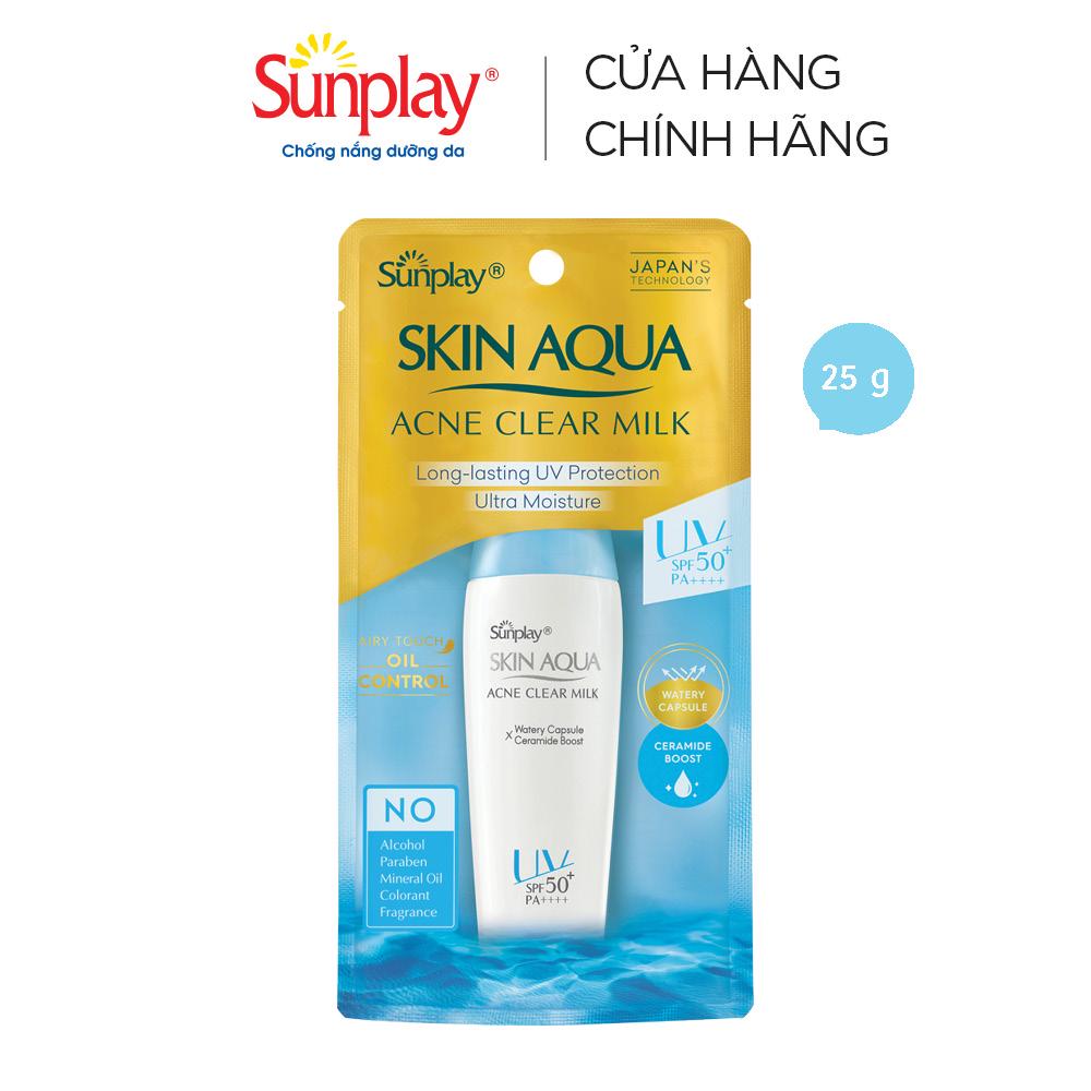 Sữa chống nắng dưỡng da ngừa mụn Sunplay Skin Aqua Acne Clear SPF 50+ PA++++ 25g