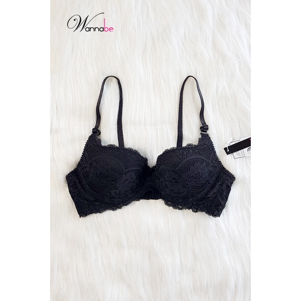Áo ngực mút vừa wannabe anr16 chất liêu ren hoa cao cấp co giãn thoải mái