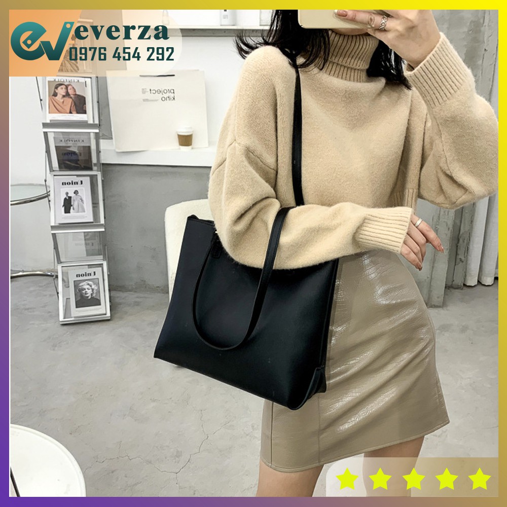 Túi Đeo Vai Da Cao Cấp Cỡ Lớn Cho Nữ 2 Dây Kiểu Dáng Basic Sang Trọng Thời Trang Công Sở Đựng Vừa A4 | BigBuy360 - bigbuy360.vn