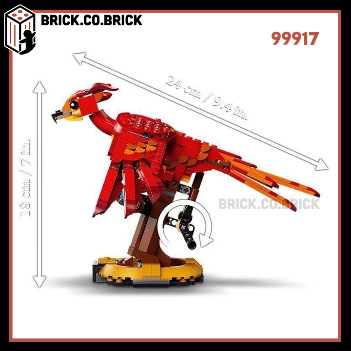Xếp Hình Chim Phượng Hoàng Lửa Fawkes Mô hình Đồ chơi Dumbledore's Phoenix Harry Potter 99917