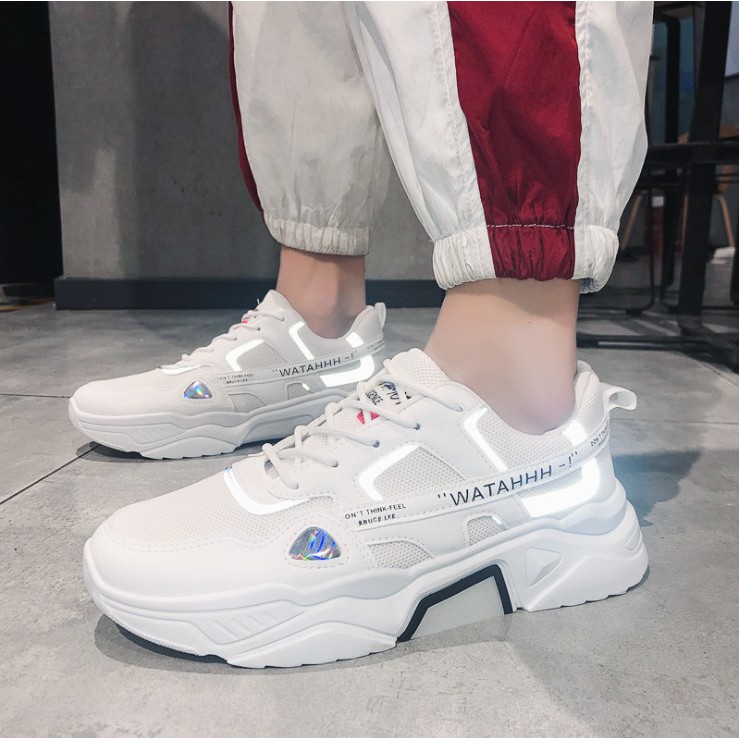 Giày thể thao nam nữ phản quang WATAHHH tăng chiều cao Hàn Quốc rẻ đẹp 2021 AVI - 346 | BigBuy360 - bigbuy360.vn