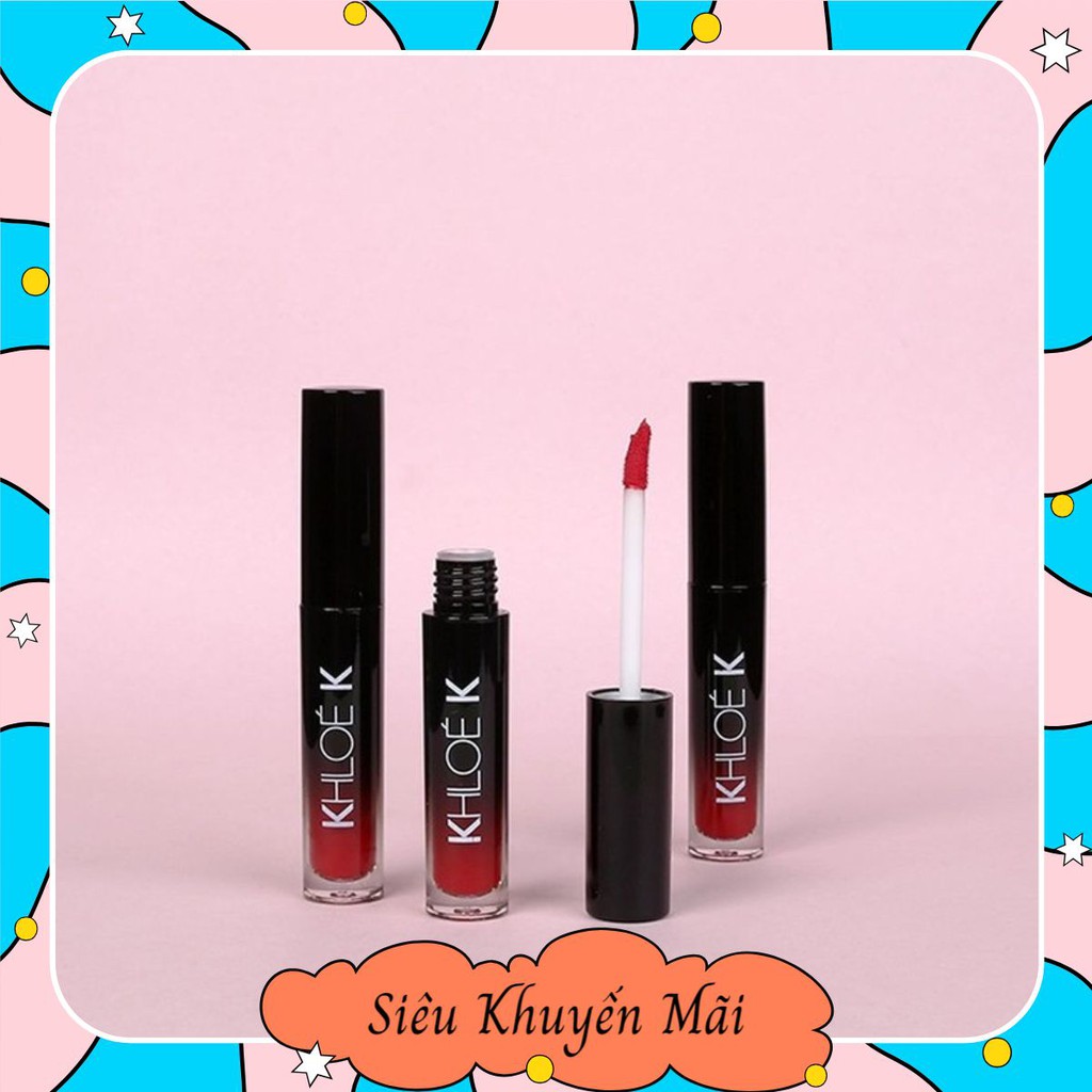 Combo 2 Son Dưỡng dạng kem Cao Cấp Khloe K Màu Đỏ Cam | Thế Giới Skin Care