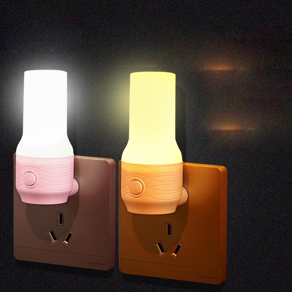 Creative Corridor Bedroom Plug-in Switch Warm Light LED Energy-saving Night Light