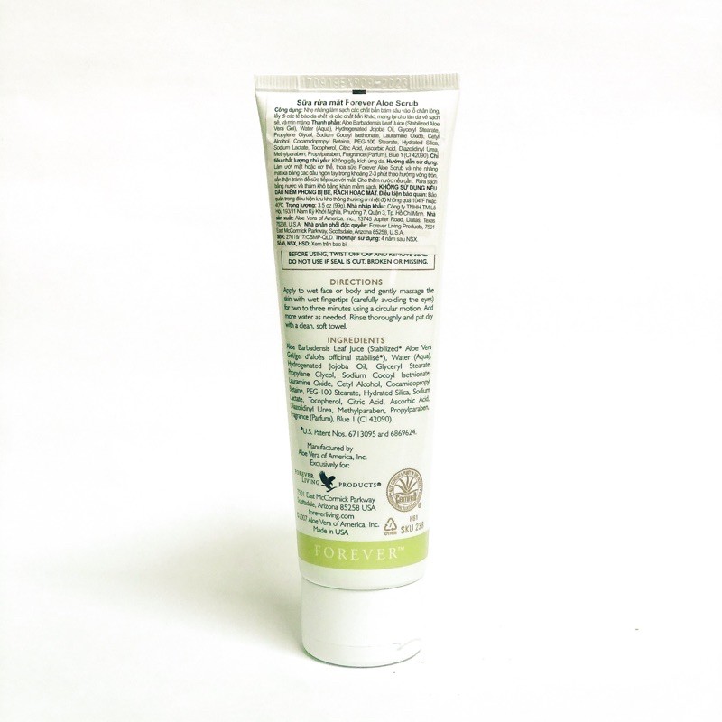 Sữa rửa mặt tẩy tế bào chết Forever Aloe Scub, Forever Living Products 238 FLP 99g Jubilee | BigBuy360 - bigbuy360.vn