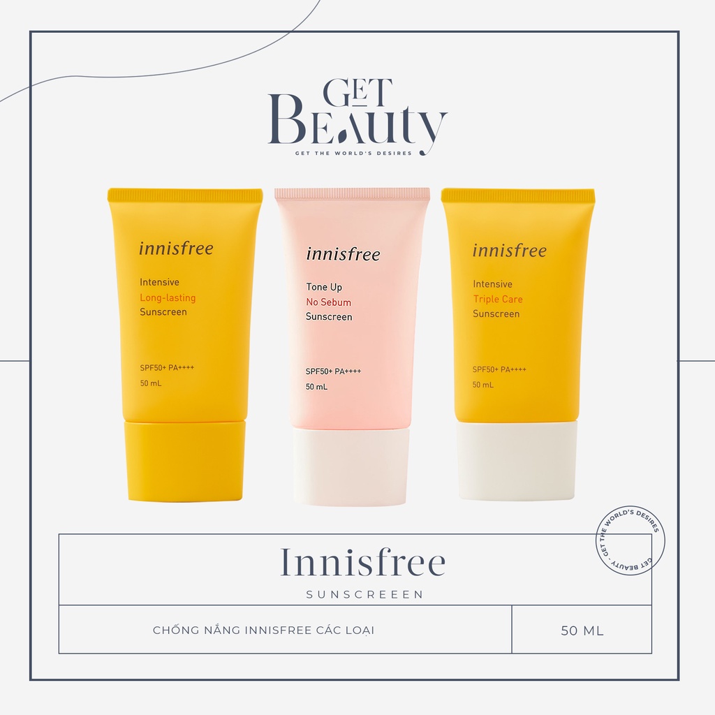 KEM CHỐNG NẮNG INNISFREE INTENSIVE SUNSCREEN-LONG LASTING | TRIPLE SHIELD | NO SEBUM | MILD | ANTI-POLLUTION