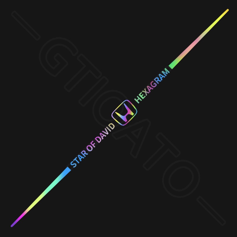 GTIOATO Decal DáN Xe MiếNg DáN Xe Bảy Màu HìNh DáN Xe GiấY DáN Xe Thời Trang Mát DáN Xe PhảN Quang Dán Trang Trí Xe Hơi Trang Trí Ô Tô For Honda City BRV Civic Jazz Brio CRV Accord HRV Mobilio Odyssey Fit