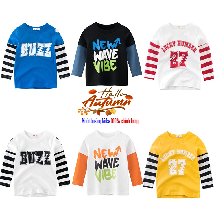 Áo thun dài tay 27KIDS NEW WAVE cực chất 100%conton Hàng Xuất Âu Mỹ
