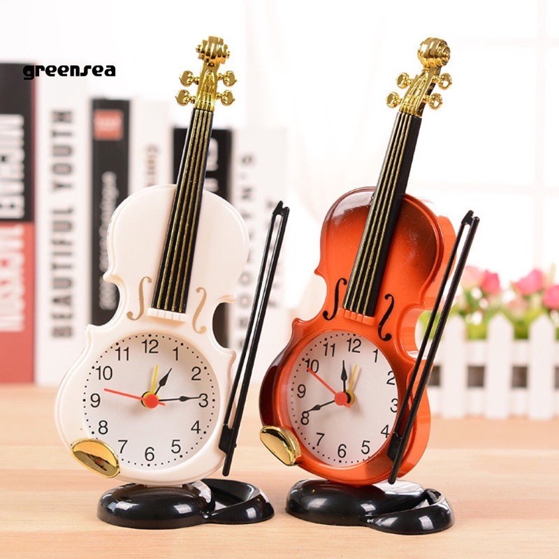 Đồng Hồ Báo Thức Để Bàn Hình Cây Đàn Violin Cổ Điển