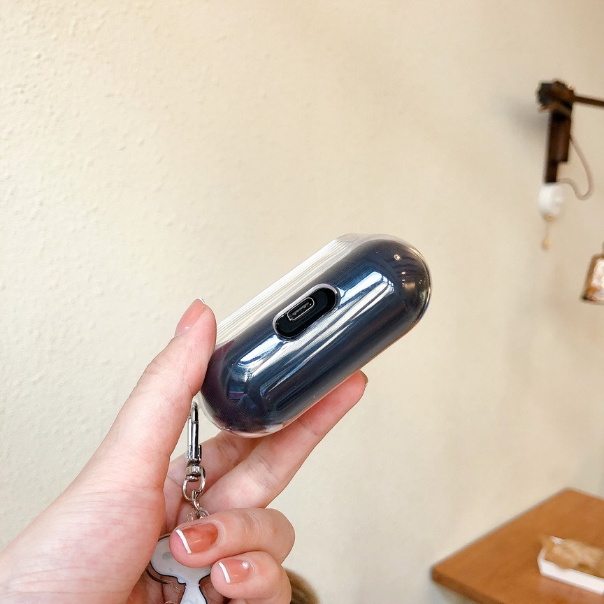 Vỏ Bảo Vệ Hộp Sạc Tai Nghe Sony WF-1000 XM3 Trong Suốt Họa Tiết Thỏ Tím Dễ Thương