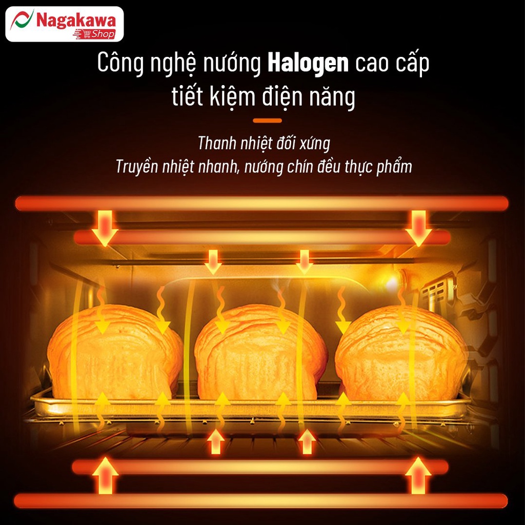 Lò Nướng Điện NAGAKAWA NAG3211  - Hàng Chính Hãng