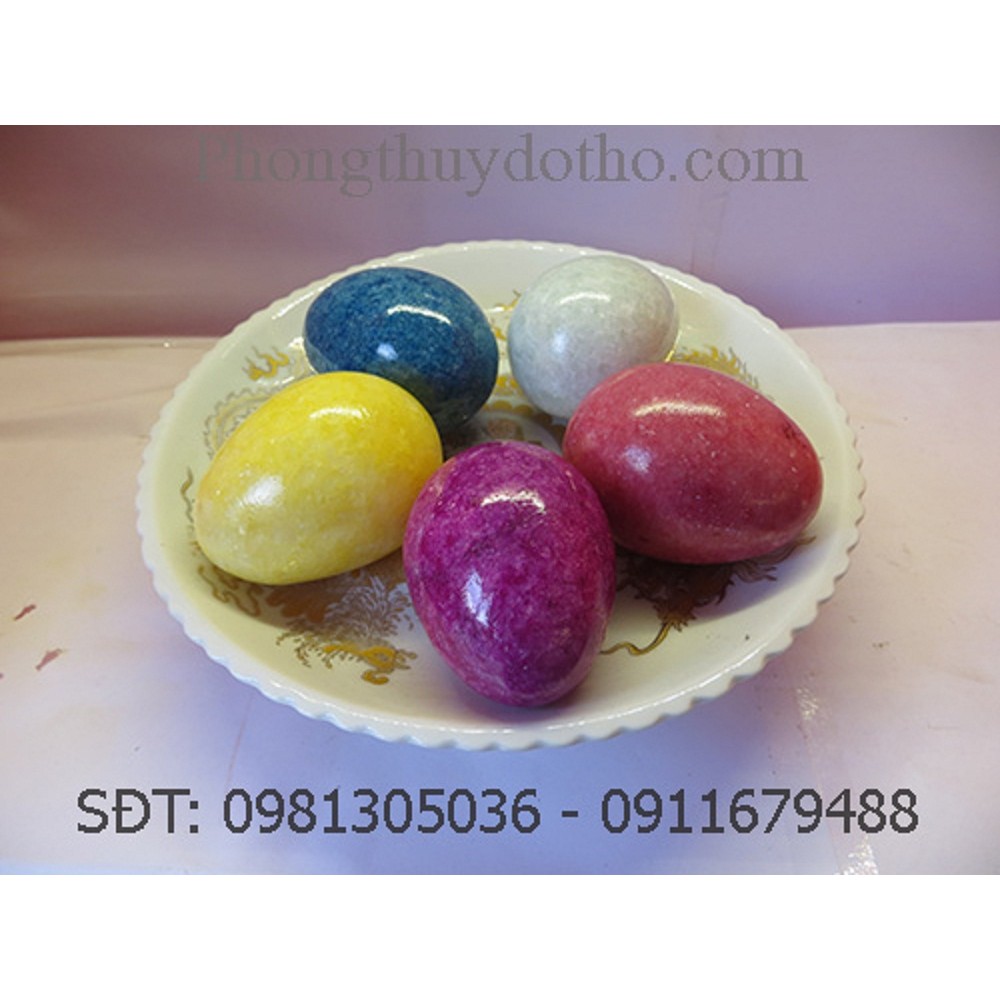 Bộ 5 quả trứng đá ( chưa tính tiền đĩa )- Đồ phong thủy