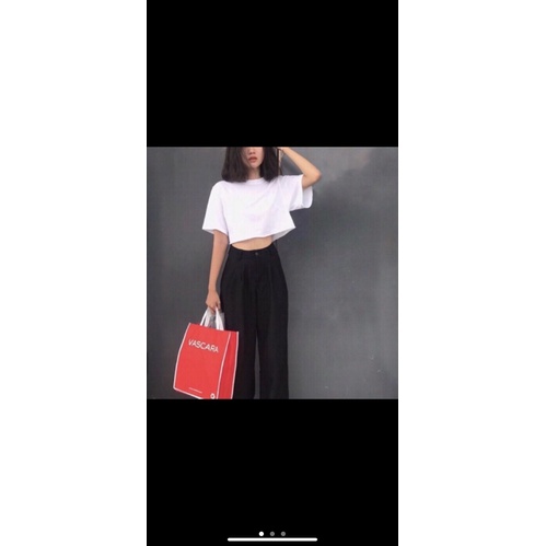 ÁO CROPTOP PHOM RỘNG CỔ TRÒN(SALE)