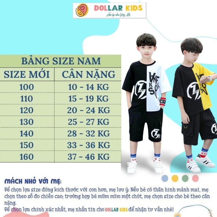 Đồ Bộ Bé Trai Dollarkids Dành Cho Trẻ Từ 10kg Đến Size Đại