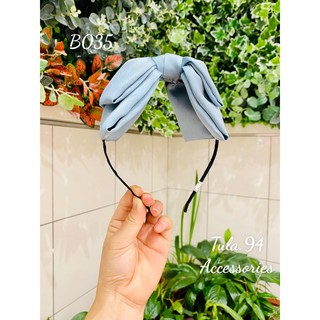 Băng đô cài tóc vải lụa cao cấp nơ dáng đứng siêu đẹp