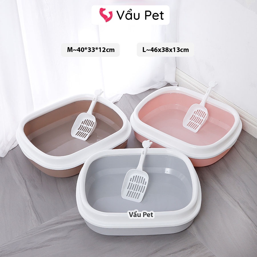 Khay vệ sinh cho mèo - Chậu đựng cát mèo chất lượng cao tăng kèm xẻng