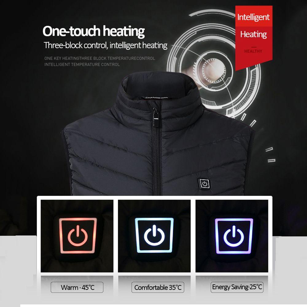 MYRONGVN Áo Khoác Sưởi Ấm Mùa Đông Bằng Điện Không Tay