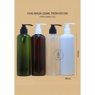 COMBO 3CHAI 250ML TRÒN VÒI DÀI
