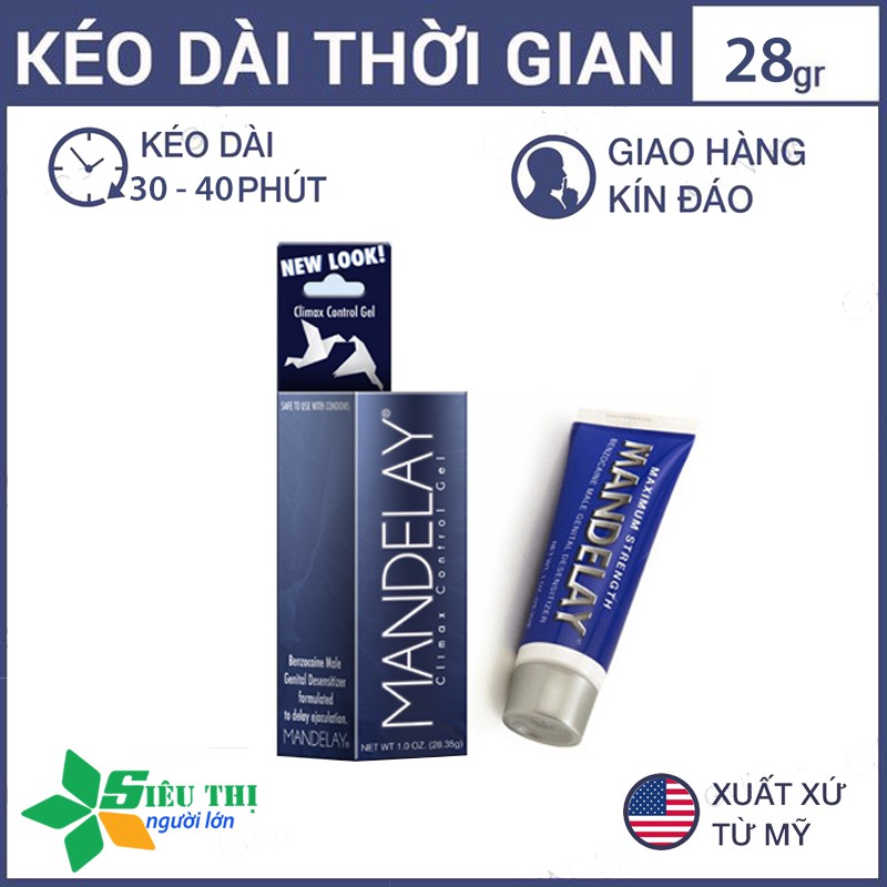 Gel chống xuất tinh sớm Mandelay - Hàng USA