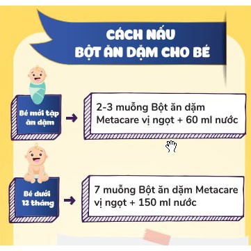 Thùng bột ăn dặm Metacare 4 gói vị mặn cho bé từ 6-24 tháng tuổi (12Hộp x 200gr)