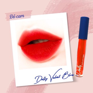 Son cao cấp dolly velvet lips blue classic 2020 màu đỏ cam hot trend