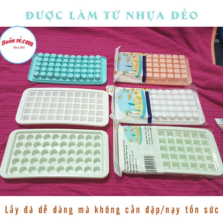 Khay làm đá, khuôn thạch rau câu 50 viên nhỏ nhựa Việt Nhật, vỉ đá làm khuôn kẹo dẻo (MS 6975/6976) -Buôn rẻ 01245