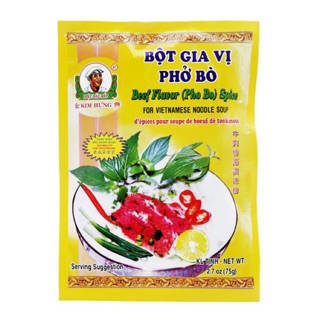 Combo 10 gói Bột gia vị Phở bò Kim Hưng gói 75g
