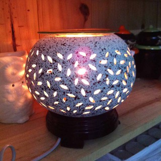 Đèn Xông Tinh Dầu Bằng Gốm Size lớn - Đèn Tinh Dầu Gốm Trứng Cút Cao Cấp