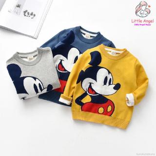 Fashion  Kids Sweater Autumn Baby Boy Girl Cartoon Print Knitted Cotton Casual Outerwear Clothes