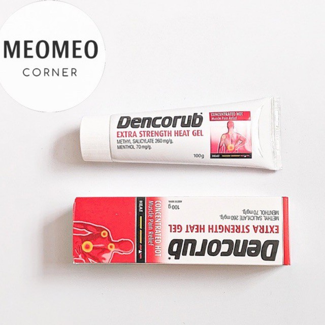 [Mẫu mới ]Kem xoa bóp Dencorub Heat Gel 100g Úc