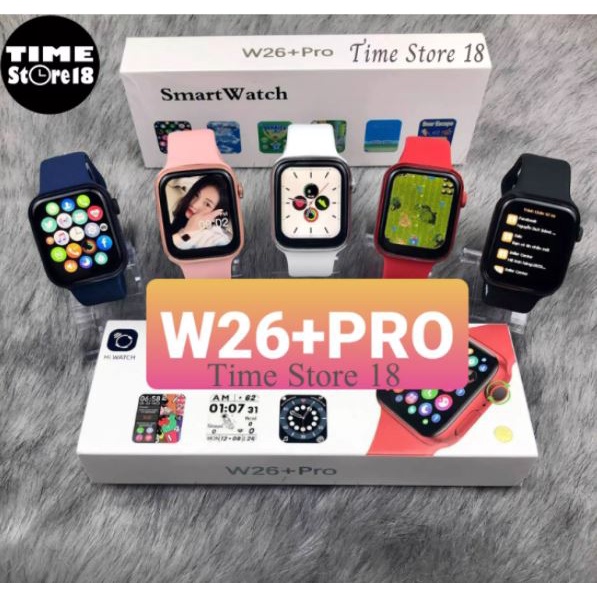 Đồng hồ thông minh W26+ Pro Thiết kế chuẩn Seri 6 Plus Màn hình tràn viền 5 Game Tích hợp Tiếng Việt 100%
