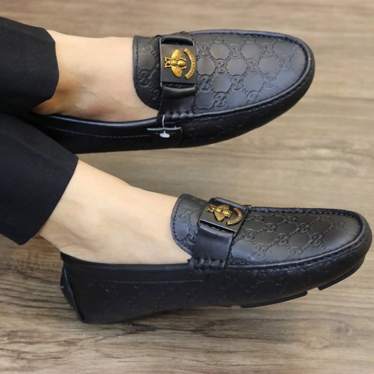 Giày mọi nam da bò -  Giày lười da nam đế bệt xả kho giá gốc- mã M017