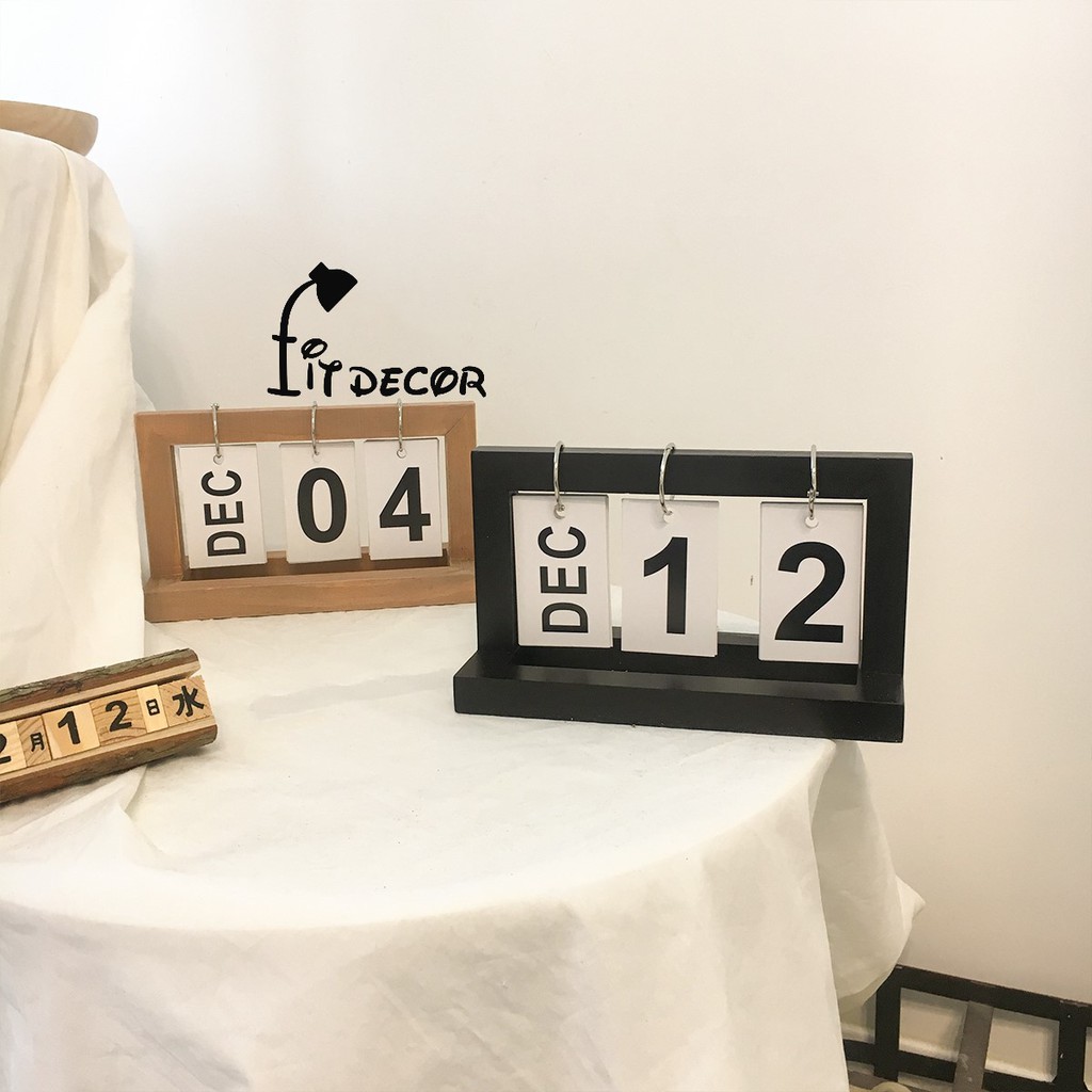 Lịch Gỗ Để Bàn Decor