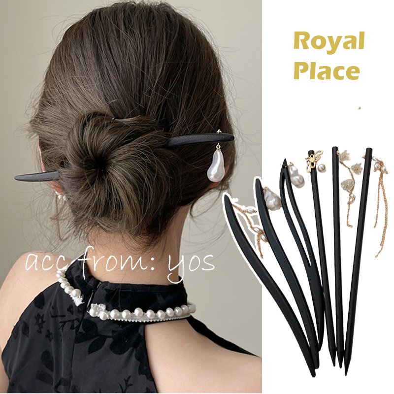 Trâm Cài Tóc Gỗ Đính Đá Phong Cách Cổ Trang Cho Nữ