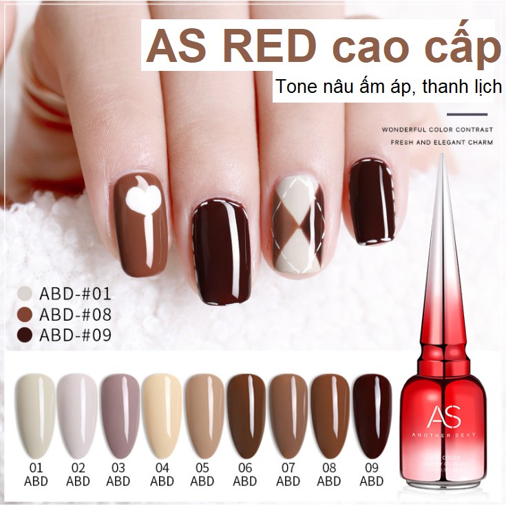 Sơn Gel AS RED | Mã  ABD | Nâu Xám