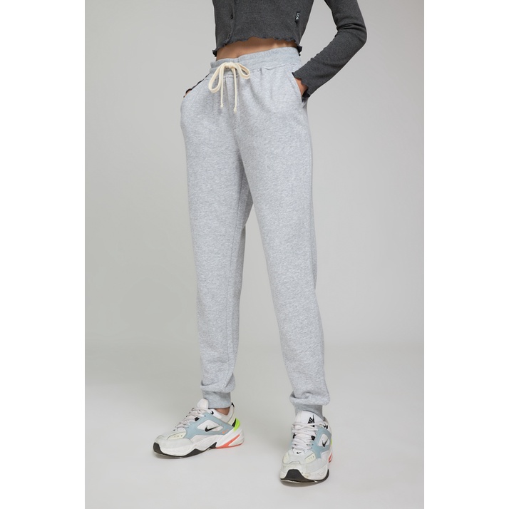 Quần Jogger Nữ BOO Vải Da Cá, Màu sắc Trung Tính Phối Túi Giả Phía Sau